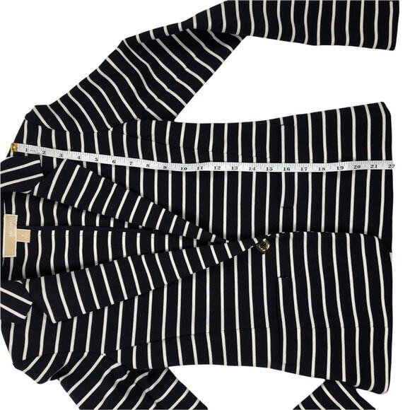 Michael Kors Navy Blue /White Stripped Blazer 2 - Picture 6 of 10